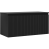 Mexen Rivel kúpeľňová skrinka pod umývadlo 100 cm s doskou, 1 zásuvka, ryhovaná, čierny mat - 91A20-10047-1-BFC71