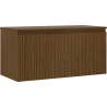 Mexen Rivel kúpeľňová skrinka pod umývadlo 100 cm s doskou, 1 zásuvka, ryhovaná, orech - 91A20-10047-1-BFC86