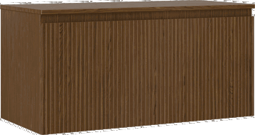 Mexen Rivel kúpeľňová skrinka pod umývadlo 100 cm s doskou, 1 zásuvka, ryhovaná, orech - 91A20-10047-1-BFC86