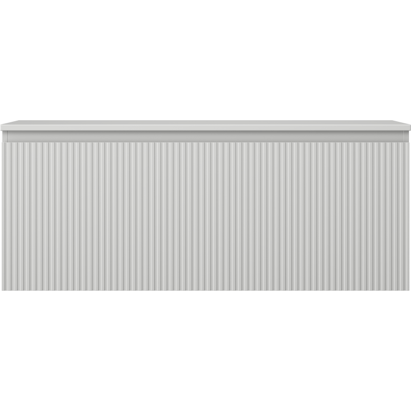 Mexen Rivel kúpeľňová skrinka pod umývadlo 120 cm s doskou, 1 zásuvka, ryhovaná, sivá matná - 91A20-12047-1-BFC62