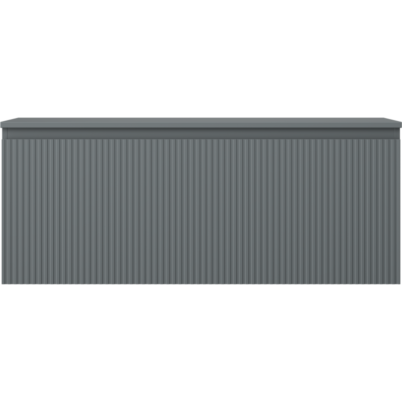 Mexen Rivel kúpeľňová skrinka pod umývadlo 120 cm s doskou, 1 zásuvka, vrúbkovaná, grafit mat - 91A20-12047-1-BFC66