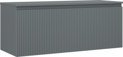 Mexen Rivel kúpeľňová skrinka pod umývadlo 120 cm s doskou, 1 zásuvka, ryhovaná, grafit mat - 91A20-12047-1-BFC66