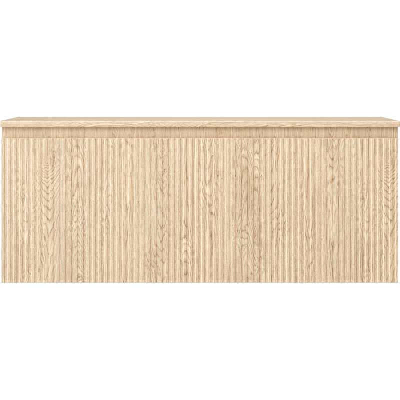 Mexen Rivel kúpeľňová skrinka pod umývadlo 120 cm s doskou, 1 zásuvka, ryhovaná, dub - 91A20-12047-1-BFC81