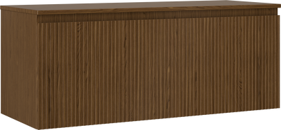 Mexen Rivel kúpeľňová skrinka pod umývadlo 120 cm s doskou, 1 zásuvka, drážkovaná, orech - 91A20-12047-1-BFC86