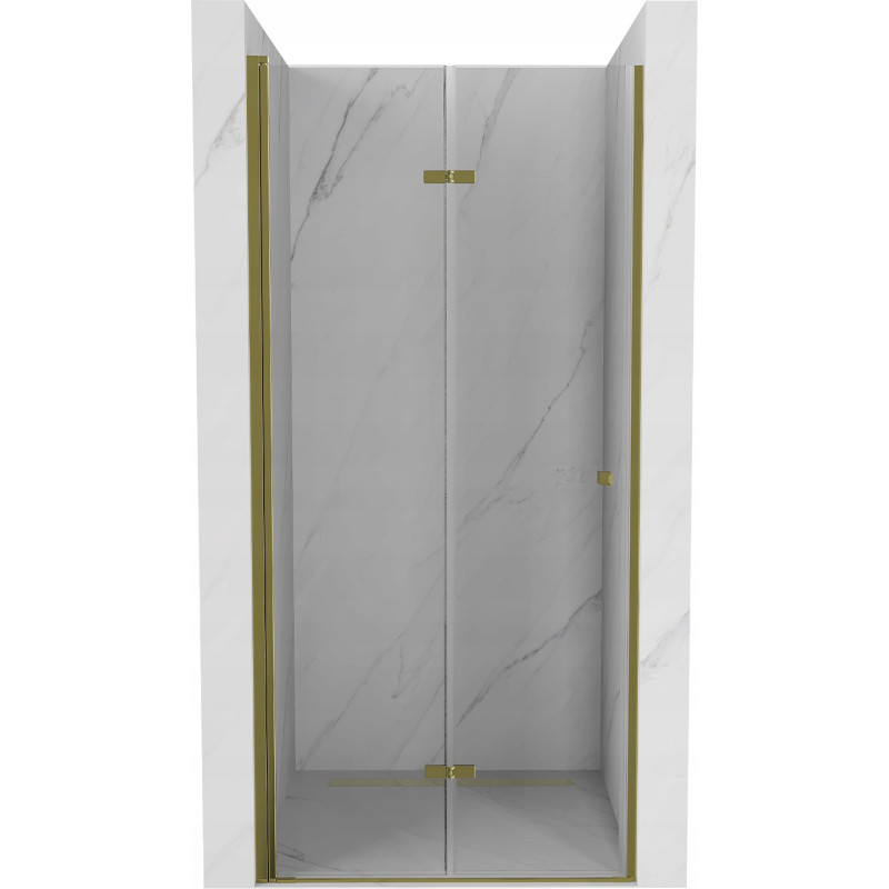 Mexen Lima skladacie sprchové dvere 70 cm, priehľadné, zlaté - 856-070-000-50-00
