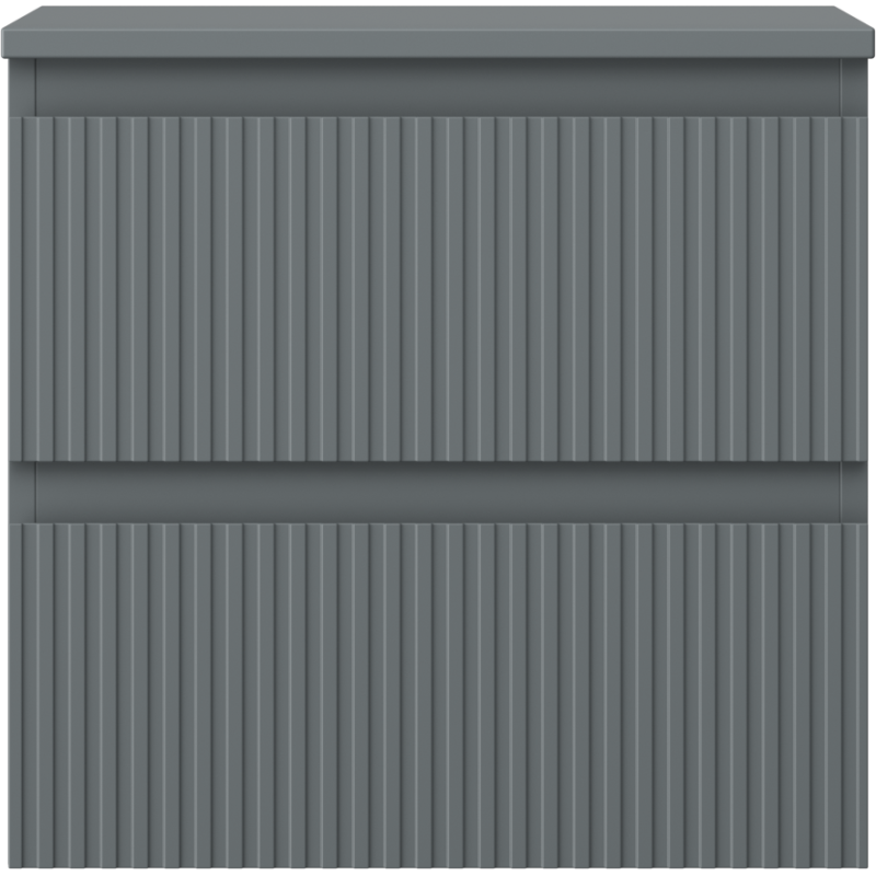 Mexen Rivel kúpeľňová skrinka pod umývadlo 50 cm s pracovnou doskou, 2 zásuvky, ryhovaná, grafit mat - 91A20-05047-2-BFFC66