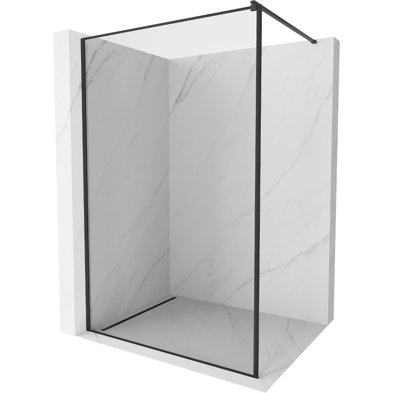 Mexen Kioto sprchová stena Walk-in 100 x 200 cm, čierny rámik 8 mm, čierna - 800-100-101-70-70
