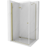 Mexen Lima skladací sprchovací kút 80 x 90 cm, transparentný, zlatý - 856-080-090-50-00