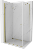 Mexen Lima skladací sprchový kút 90 x 70 cm, transparentný, zlatý - 856-090-070-50-00