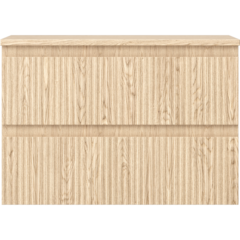 Mexen Rivel kúpeľňová skrinka pod umývadlo 70 cm s pracovnou doskou, 2 zásuvky, rýhovaná, dub - 91A20-07047-2-BFFC81