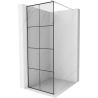 Mexen Kioto sprchová stena Walk-in 70 x 200 cm, čierna mriežka 8 mm, chróm - 800-070-101-01-77