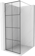 Mexen Kioto sprchová stena 90 x 200 cm, transparentnéné/čierny vzor 8 mm, chrómová - 800-090-101-01-77