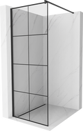 Mexen Kioto sprchová stena 80 x 200 cm, transparentnéné/čierny vzor 8 mm, čierna - 800-080-101-70-77