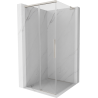 Mexen Rox L sprchová kabína posuvná 95 x 95 cm, transparentná, brúsený nikel - 8C2L-095-095-97-00