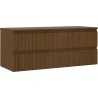 Mexen Rivel kúpeľňová skrinka pod umývadlo 120 cm s doskou, 2 zásuvky, ryhovaná, orech - 91A20-12047-2-BFFC86
