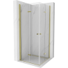 Mexen Lima Duo skladacia sprchová kabína 90 x 90 cm, priehľadná, zlatá - 856-090-090-50-00-02