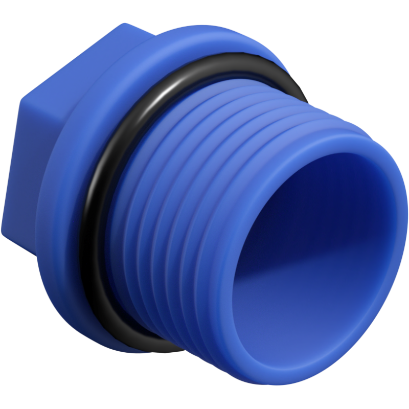 Mexen PPR krátky uzáver na skúšku 1/2 GZ modrý - W97343-12-00