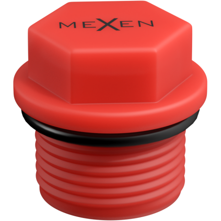 Mexen PPR krátka zátka na testovanie 3/4 GZ červená - W97343-34-01