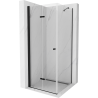 Mexen Lima skladací sprchovací kút 70 x 70 cm, priehľadný, čierny - 856-070-070-70-00