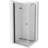 Mexen Lima sprchovací kút skladací 70 x 70 cm, priehľadný, čierny - 856-070-070-70-00