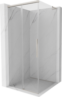 Mexen Rox L posuvná sprchová kabína 100 x 100 cm, transparentná, brúsený nikel - 8C2L-100-100-97-00