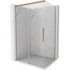Mexen Rox sprchovací kút posuvný 150 x 120 cm, priehľadný, brúsená meď - 8C2-150-120-65-00