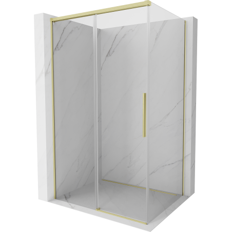 Mexen Rox sprchový kút 150 x 120 cm, priehľadný, zlatý kartáčovaný - 8C2-150-120-55-00