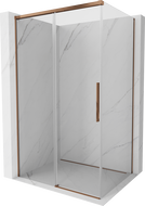 Mexen Rox sprchovací kút posuvný 130 x 70 cm, transparentný, ružové zlato - 8C2-130-070-60-00