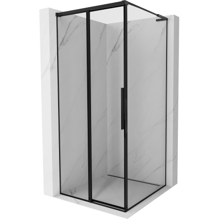 Mexen Rox L posuvná sprchová kabína ľavá 95 x 95 cm, čierny rám, čierna - 8C2L-095-095-70-70-L