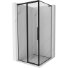Mexen Rox L posuvná sprchová kabína ľavá 95 x 95 cm, čierny rám, čierna - 8C2L-095-095-70-70-L