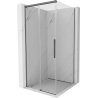 Mexen Rox sprchovací kút posuvný 90 x 90 cm, transparentný, kartáčovaný zbraňový šedý - 8C2-090-090-66-00