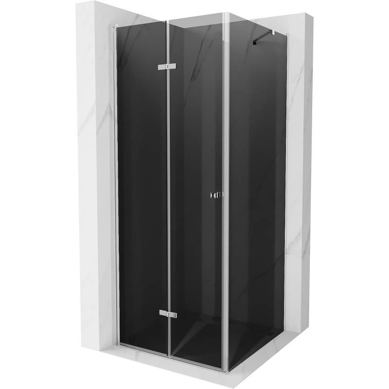 Mexen Lima skladací sprchovací kút 70 x 70 cm, grafit, chróm - 856-070-070-01-40