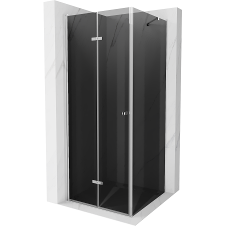 Mexen Lima skladací sprchovací kút 70 x 70 cm, grafit, chróm - 856-070-070-01-40
