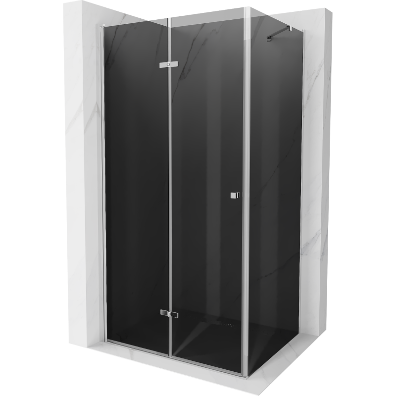 Mexen Lima skladací sprchovací kút 70 x 80 cm, grafit, chróm - 856-070-080-01-40