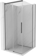 Mexen Rox posuvná sprchová kabína 95 x 95 cm, transparentná, kartáčovaná zbraňová šedá - 8C2-095-095-66-00