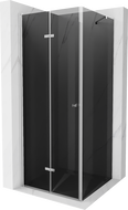 Mexen Lima skladacia sprchová kabína 90 x 90 cm, grafit, chróm - 856-090-090-01-40
