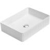 Mexen Grovo umývadlo na pult rebrované 50 x 34 cm, biele - 22305000