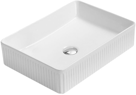 Mexen Grovo umývadlo na dosku ryhované 50 x 34 cm, biele - 22305000
