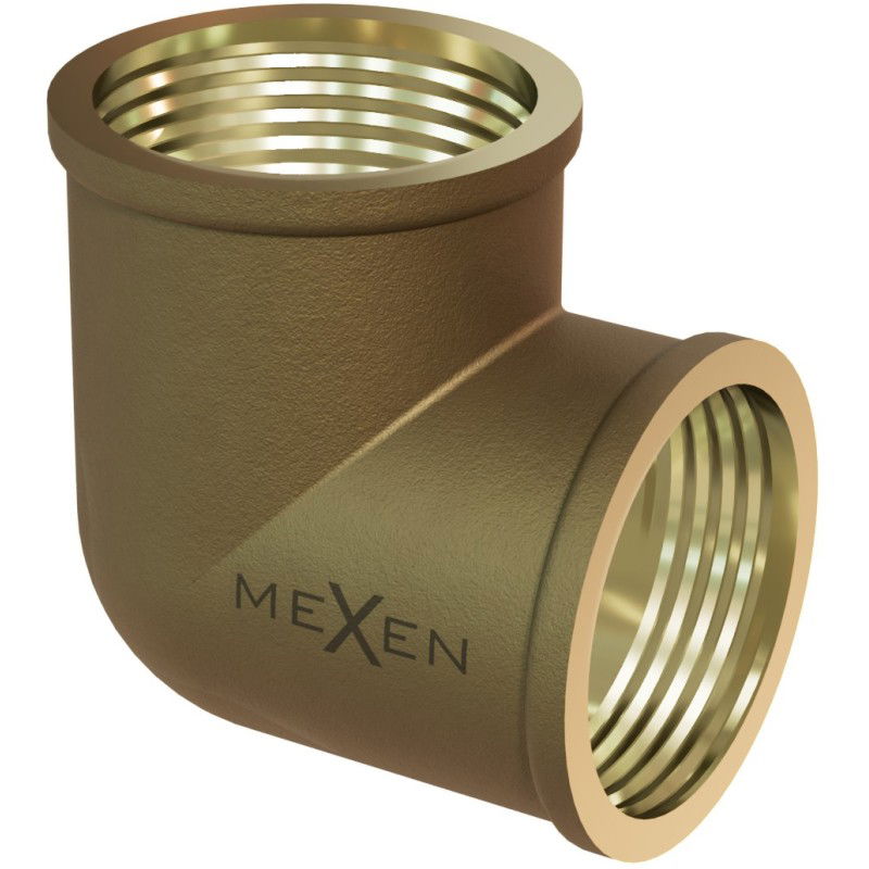 Mexen BRASS mosadzný koleno 6/4 GW x 6/4 GW - W97402-6464
