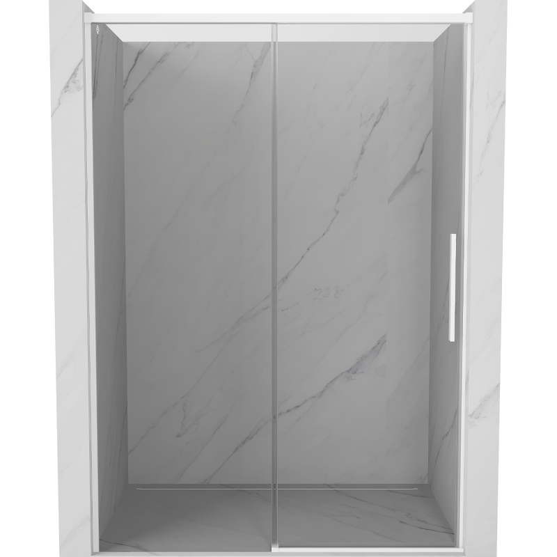 Mexen Rox posuvné sprchové dvere 140 cm, transparentné, biele - 8C2-140-000-20-00