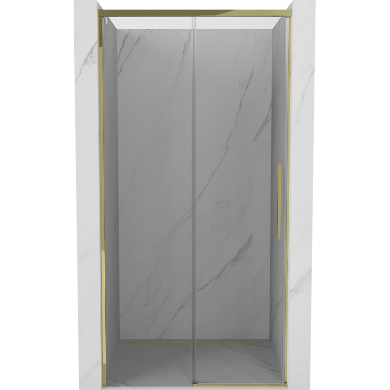 Mexen Rox posuvné sprchové dvere 135 cm, transparentné, zlaté - 8C2-135-000-50-00