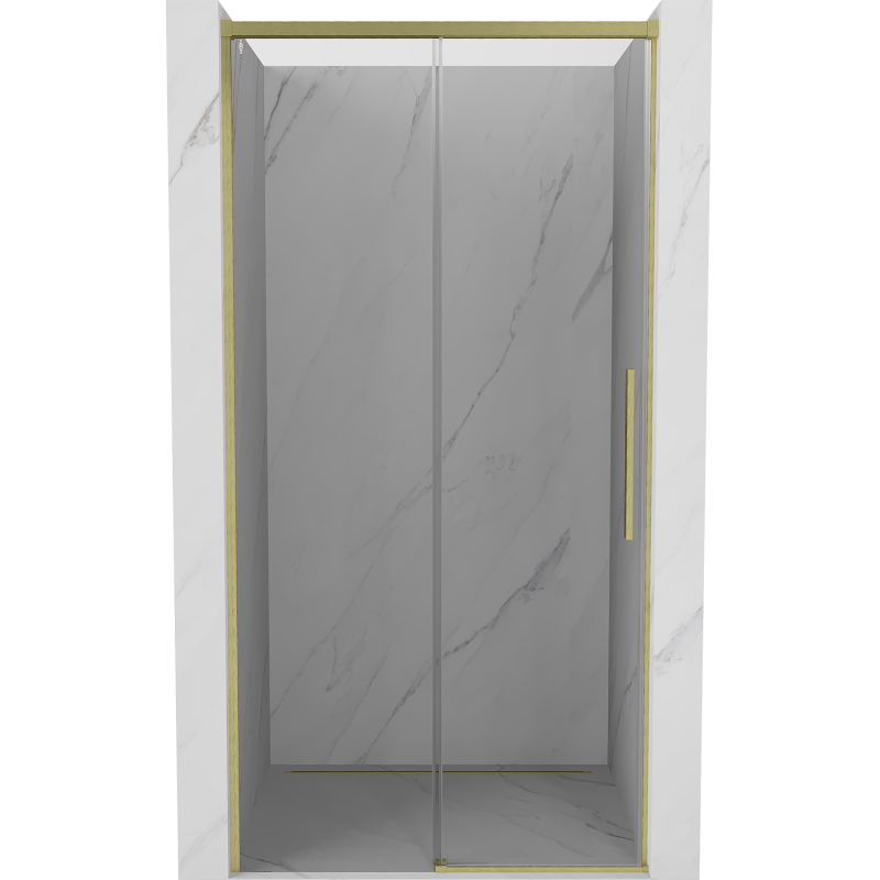 Mexen Rox zasúvacie sprchové dvere 135 cm, transparentné, zlaté kartáčované - 8C2-135-000-55-00