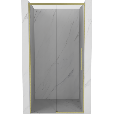Mexen Rox zasúvacie sprchové dvere 135 cm, transparentné, zlaté kartáčované - 8C2-135-000-55-00