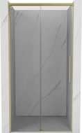 Mexen Rox zasúvacie sprchové dvere 135 cm, transparentné, zlaté kartáčované - 8C2-135-000-55-00