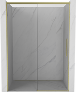 Mexen Rox sprchové dvere posuvné 155 cm, transparentné, zlaté kartáčované - 8C2-155-000-55-00
