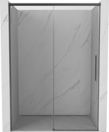Mexen Rox posuvné sprchové dvere 155 cm, transparentné, kefa gun gray - 8C2-155-000-66-00