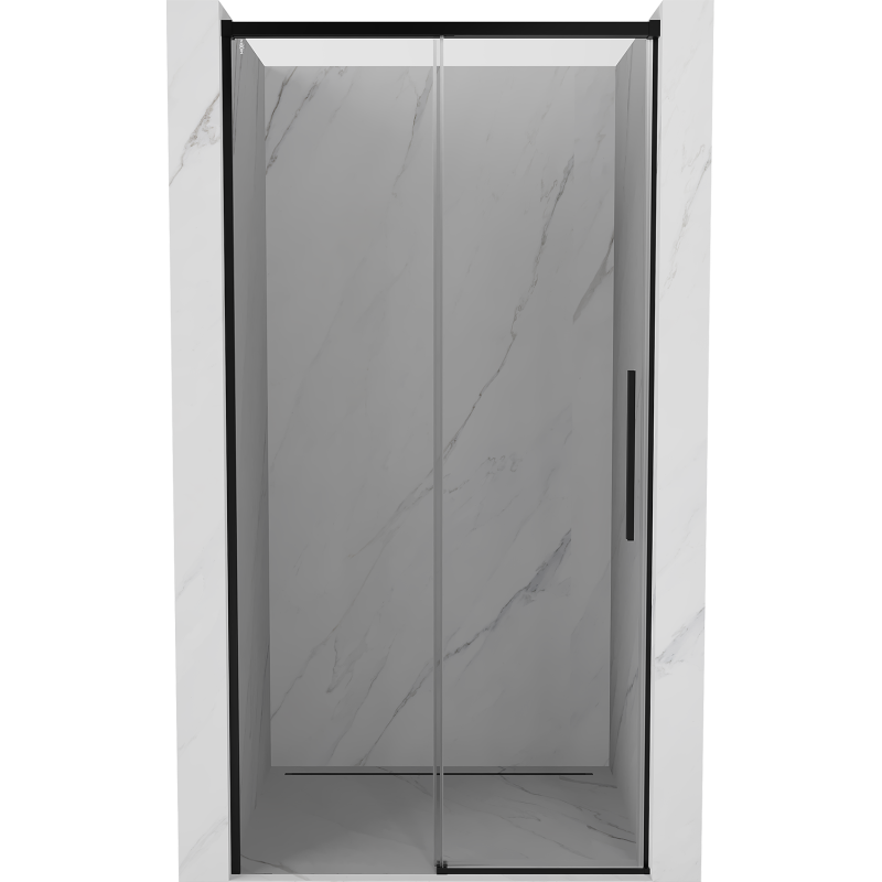 Mexen Rox sprchové dvere posuvné 130 cm, transparentné, čierne - 8C2-130-000-70-00