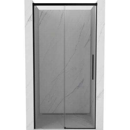 Mexen Rox sprchové dvere posuvné 130 cm, transparentné, čierne - 8C2-130-000-70-00