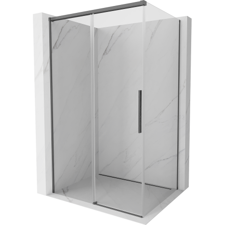 Mexen Rox posuvný sprchový kút 145 x 120 cm, transparentný, brúsená gun gray - 8C2-145-120-66-00