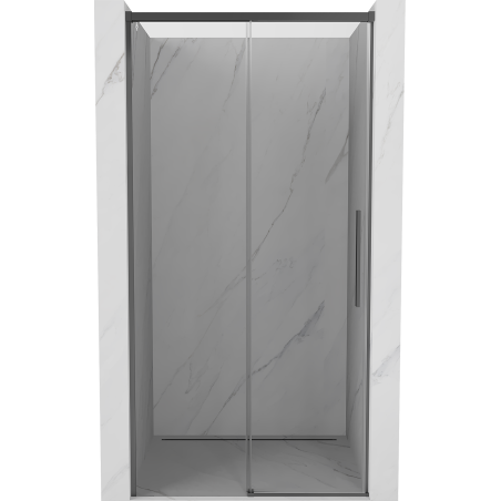 Mexen Rox sprchové dvere posuvné 125 cm, priehľadné, gun metal - 8C2-125-000-95-00